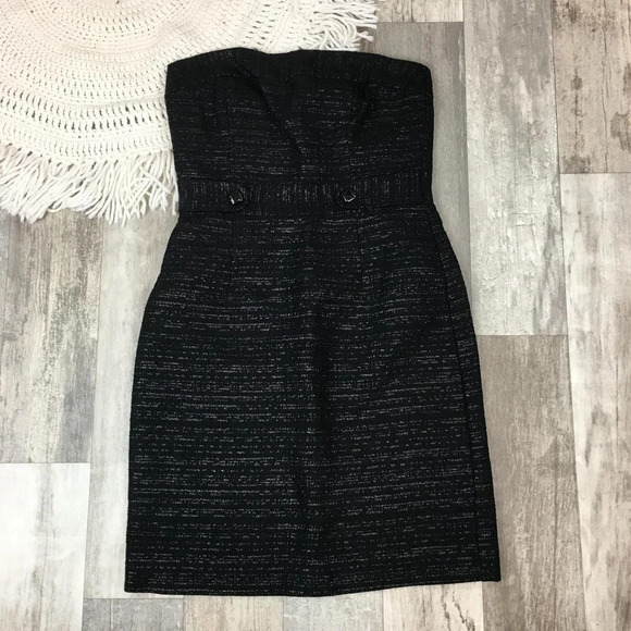 Trina‎ Turk Black Metallic Strapless Party Dress - Picture 3 of 10